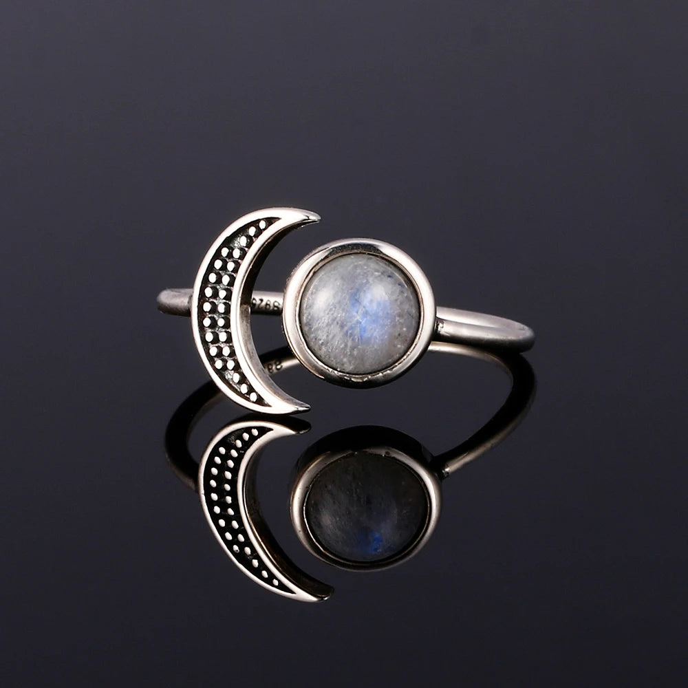 925 Sterling Silver Rings - Moonstone Collection - non-plated