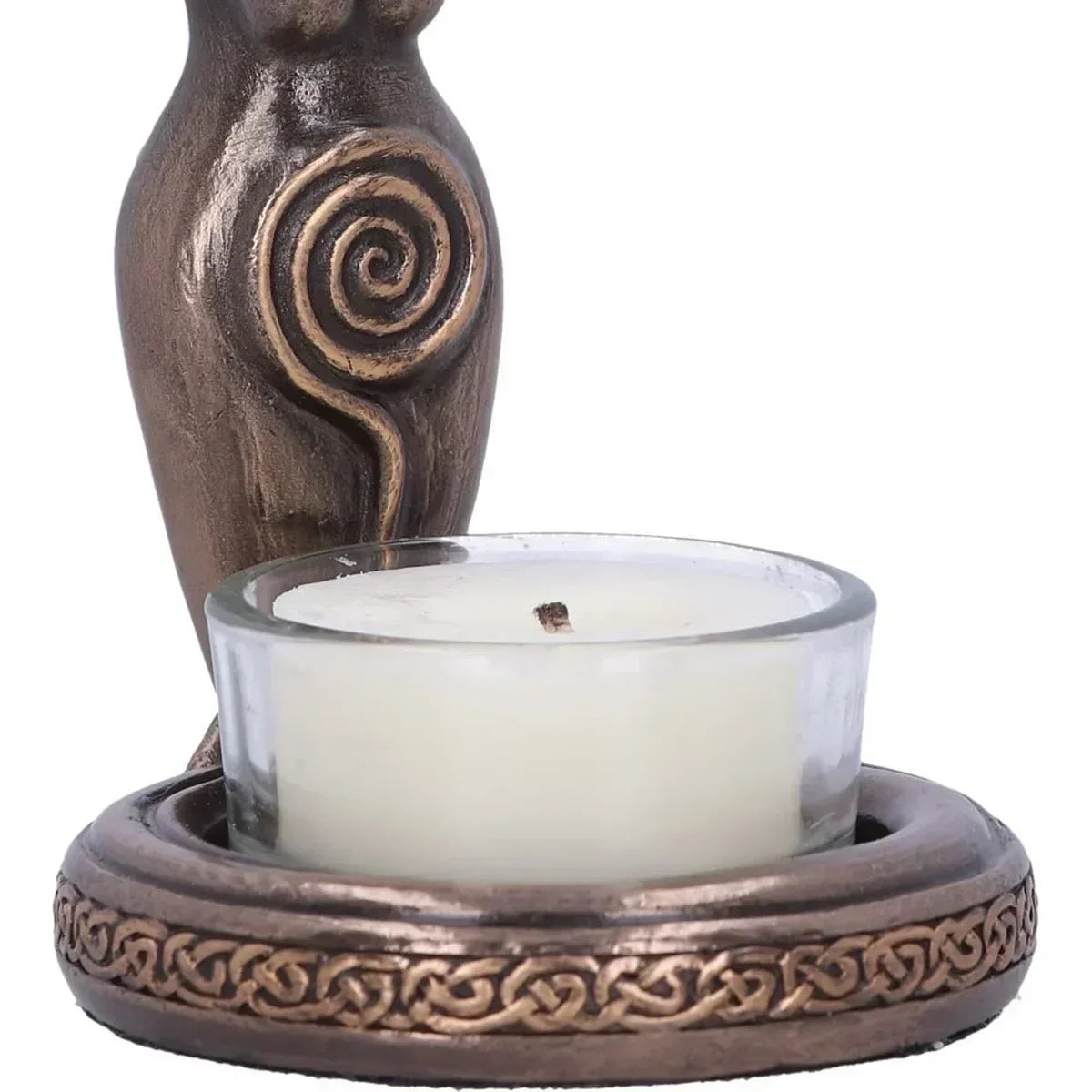 Goddess and Triple Moon Tealight Candle Holder