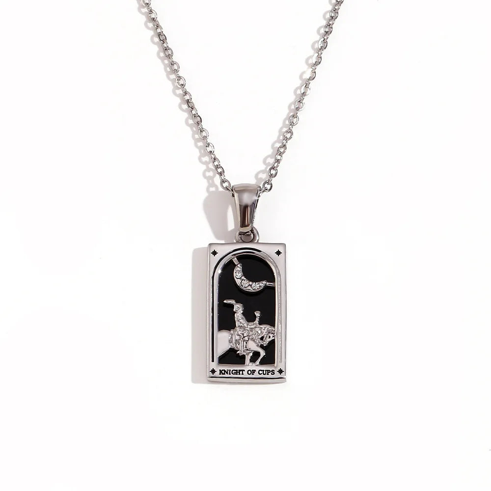 Stainless Steel Tarot Necklaces - Etherial Collection - Rhodium or 18k Gold Plated