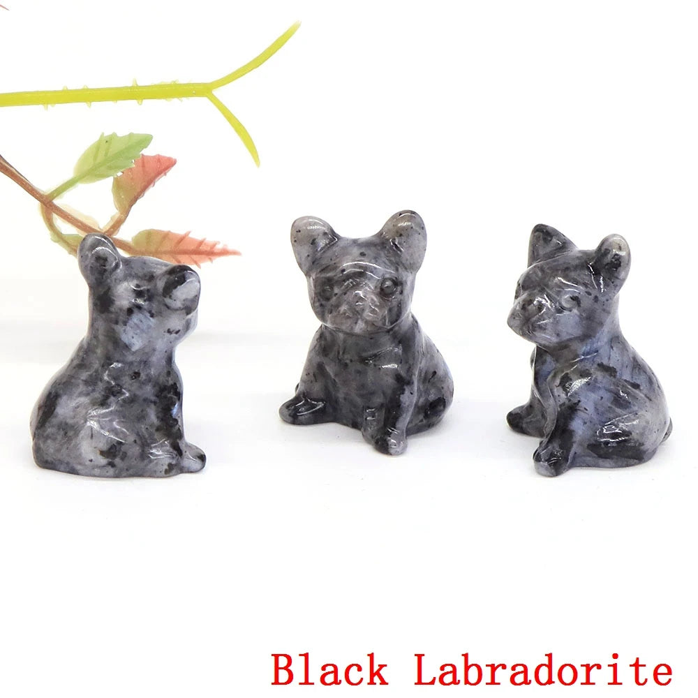 Mini French Bulldog Crystal Carvings