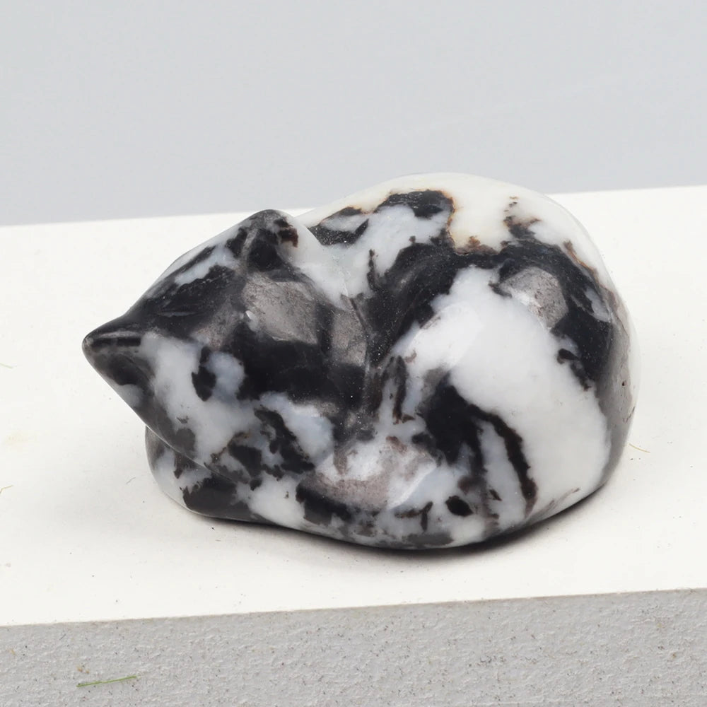 Mini Sleeping Kitty Carvings
