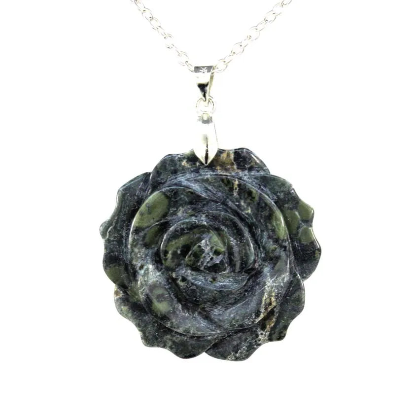Crystal Rose Necklace With Chain