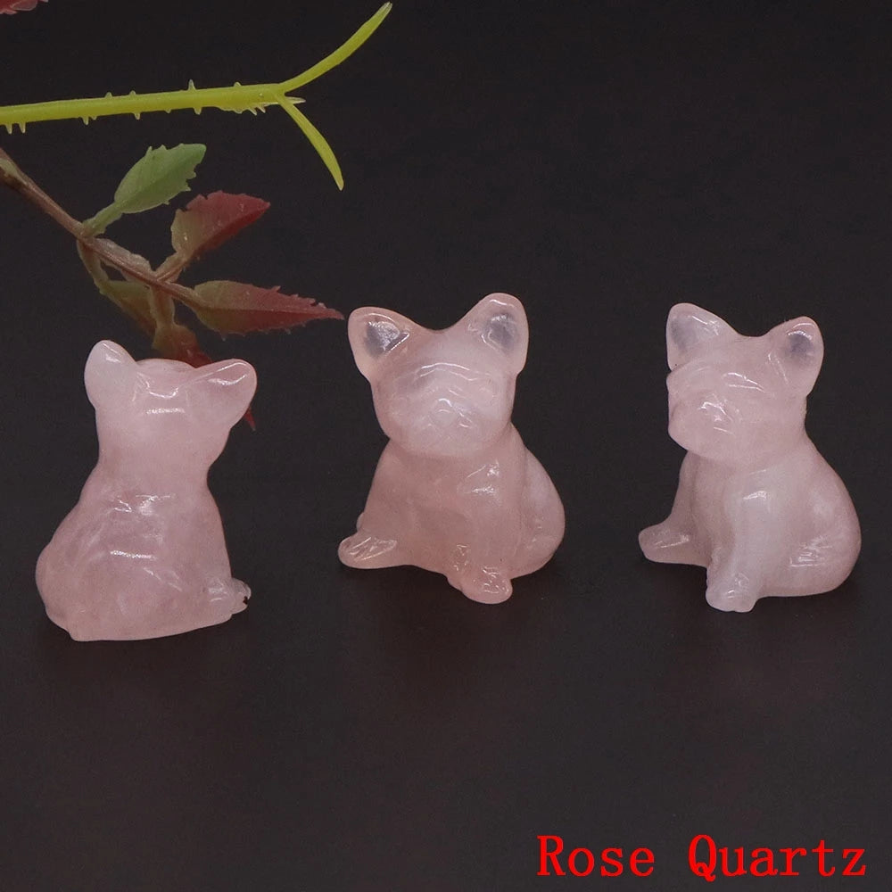 Mini French Bulldog Crystal Carvings