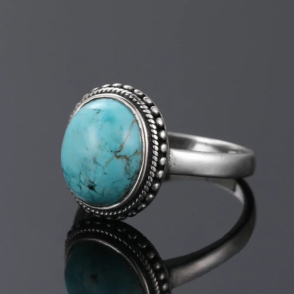 925 Sterling Silver Rings - Turquoise Collection - non-plated