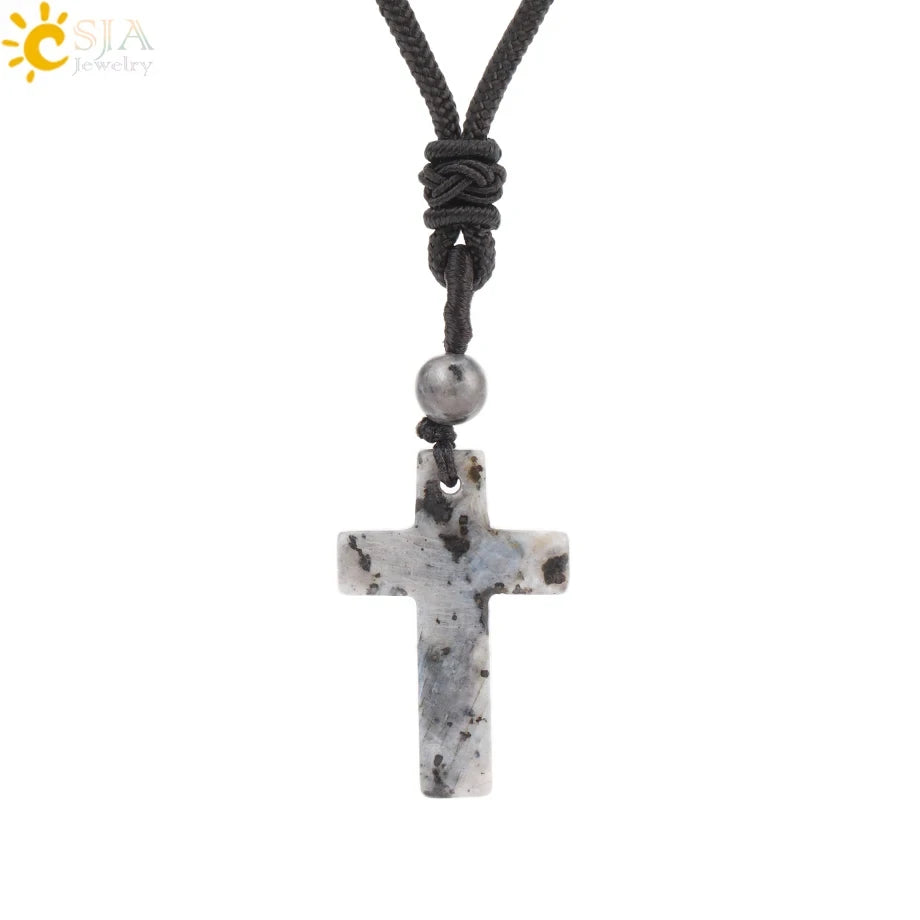 Crystal Dog Tooth Pendant Necklace