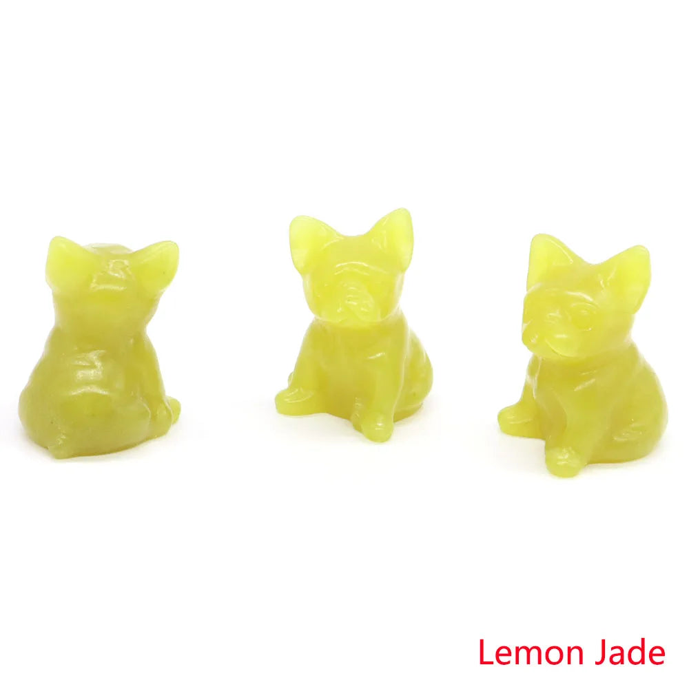 Mini French Bulldog Crystal Carvings