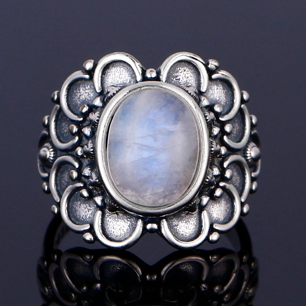 925 Sterling Silver Rings - Moonstone Collection - non-plated