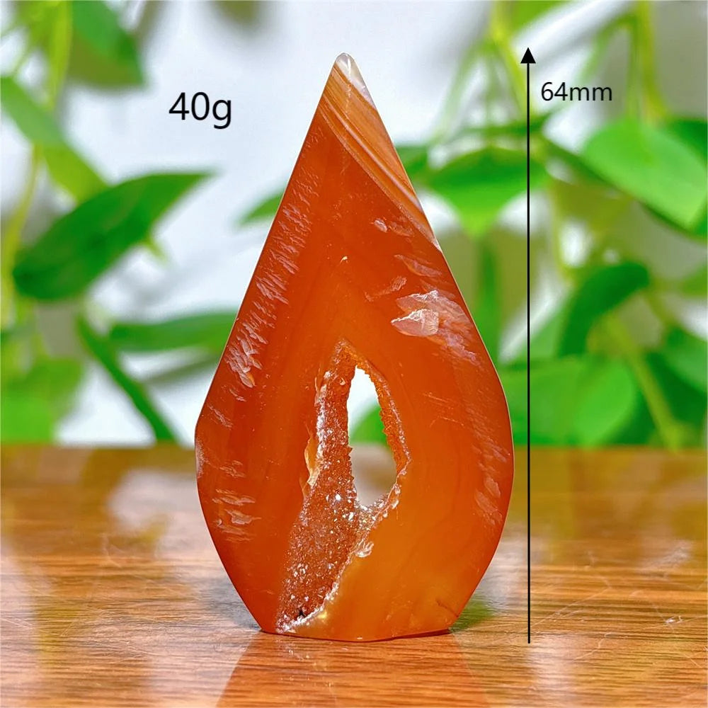 Carnelian Crystal Druzy Free Form