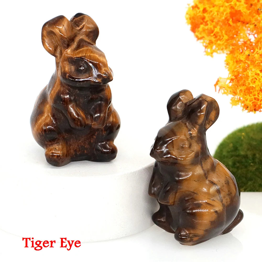 Mini Crystal Bunny Carvings