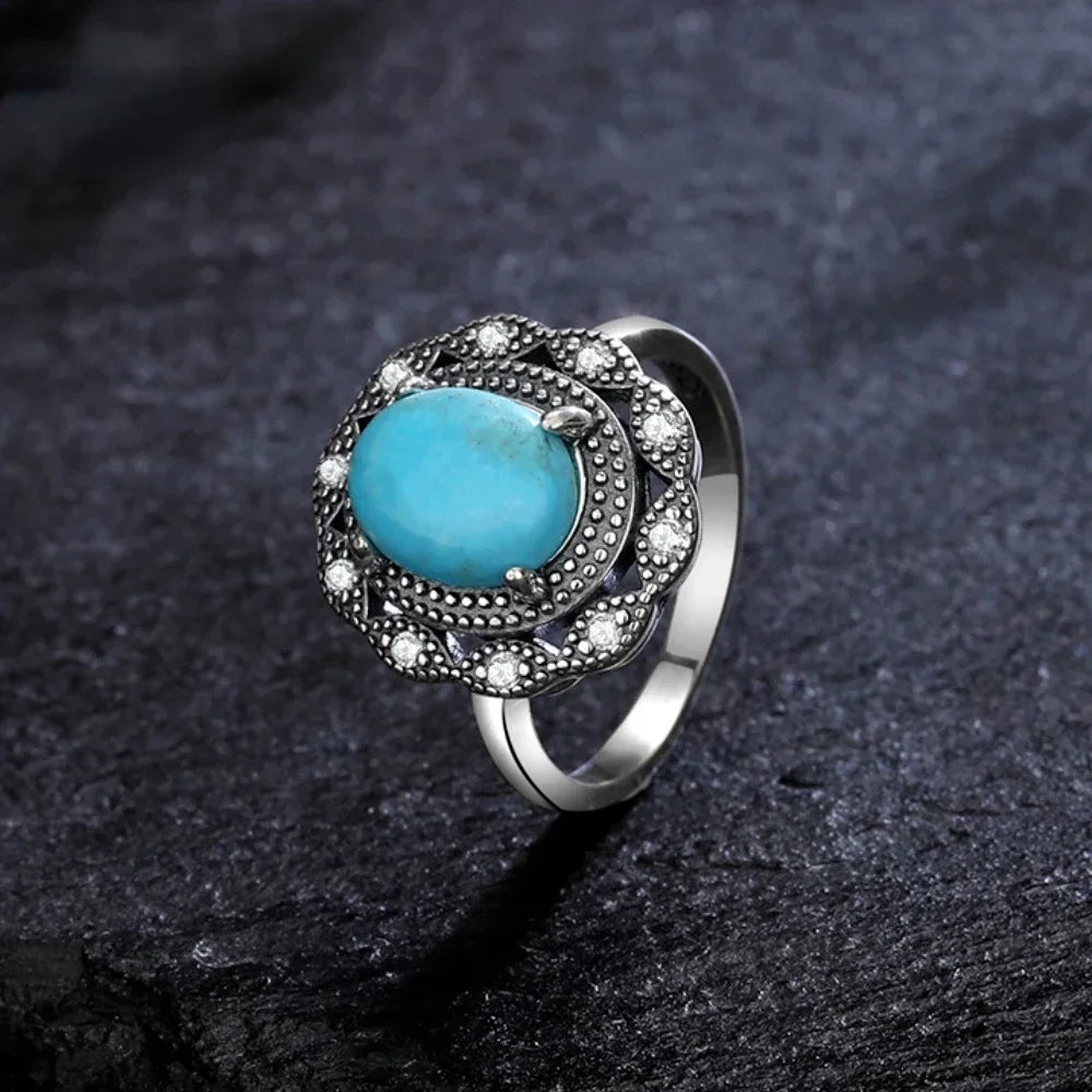 925 Sterling Silver Rings - Turquoise Collection - non-plated