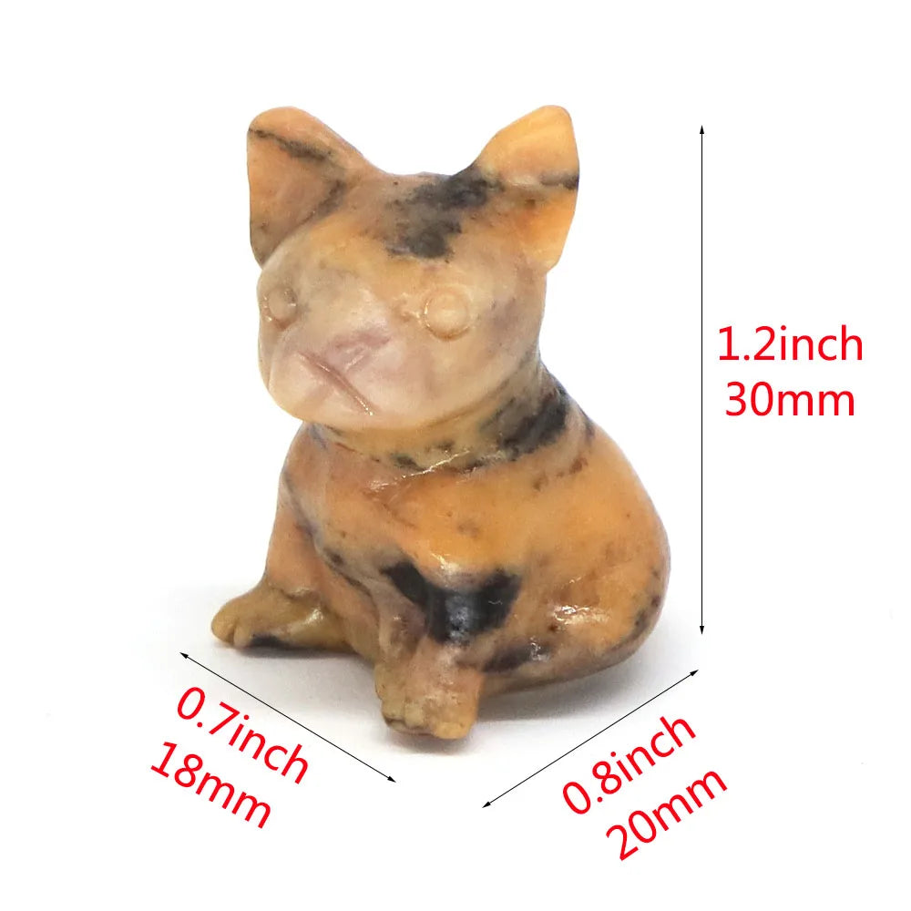 Mini French Bulldog Crystal Carvings