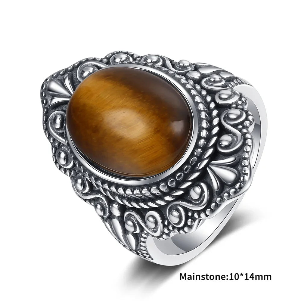 925 Sterling Silver Rings - Tigers Eye Collection - non-plated