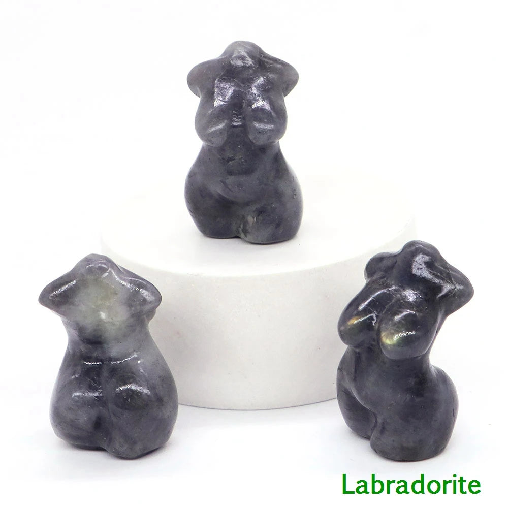 Mini Curvy Crystal Goddess Body Carvings
