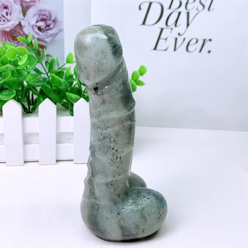Large Labradorite Crystal Penis Carving