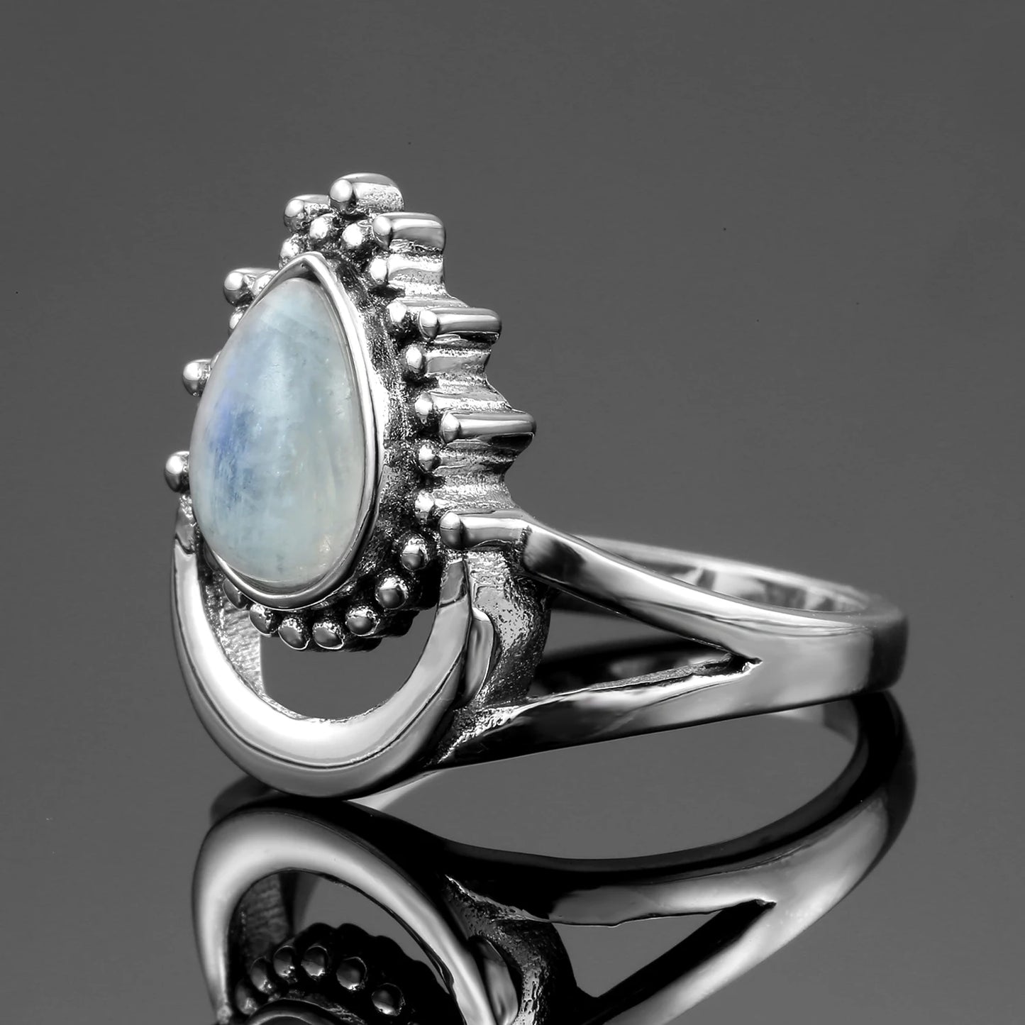 925 Sterling Silver Rings - Moonstone Collection - non-plated
