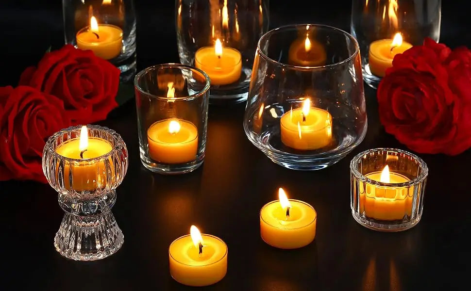 Beeswax Tealight Candles - 12/24/48PCS