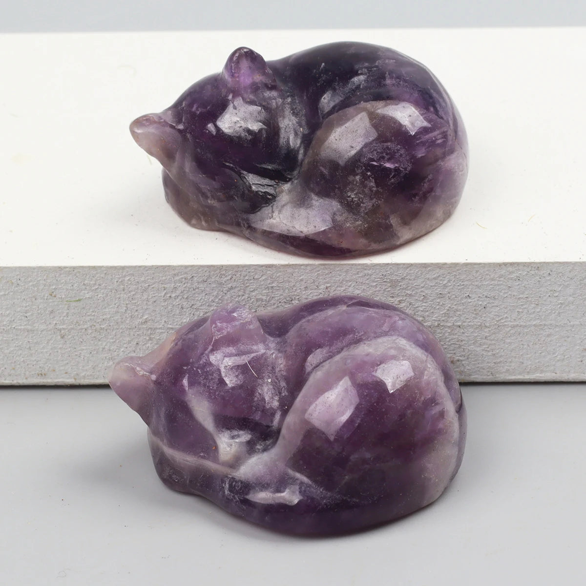 Mini Sleeping Kitty Carvings
