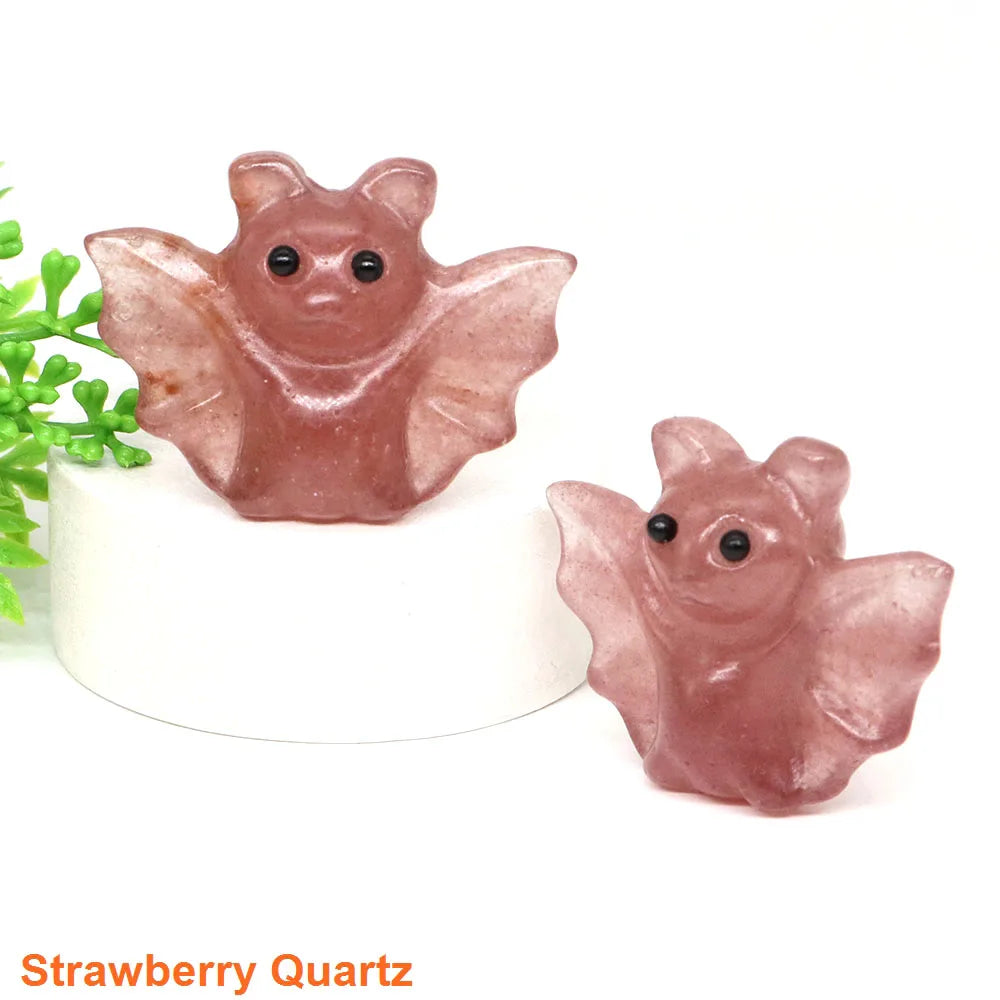 Mini Baby Bat Crystal Carvings