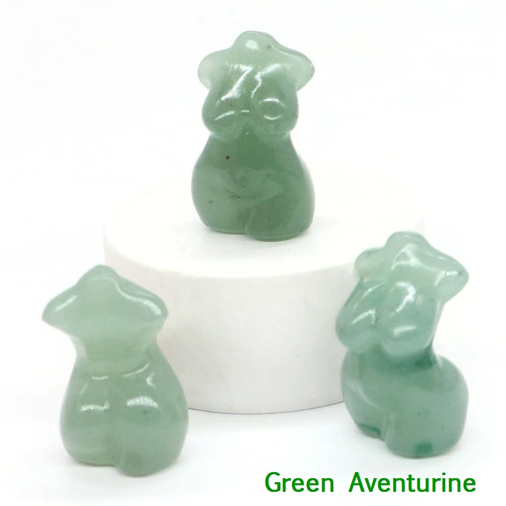 Mini Curvy Crystal Goddess Body Carvings