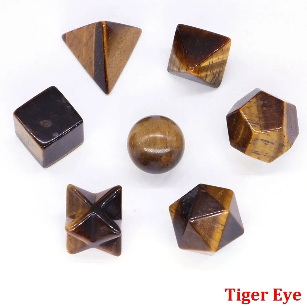 7 Piece Sacred Geometry Crystal Carving Sets
