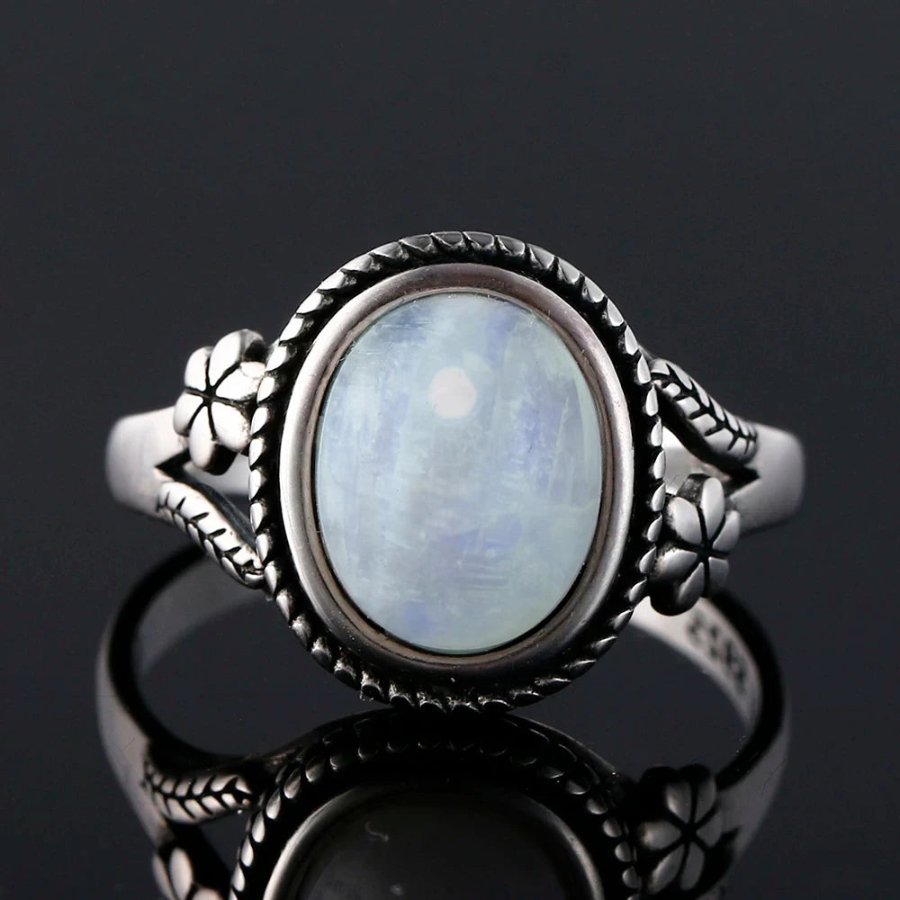 925 Sterling Silver Rings - Moonstone Collection - non-plated