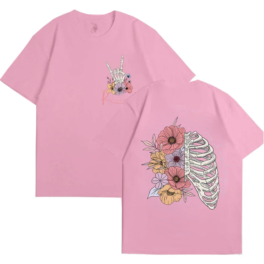 Floral Skeleton T-Shirt