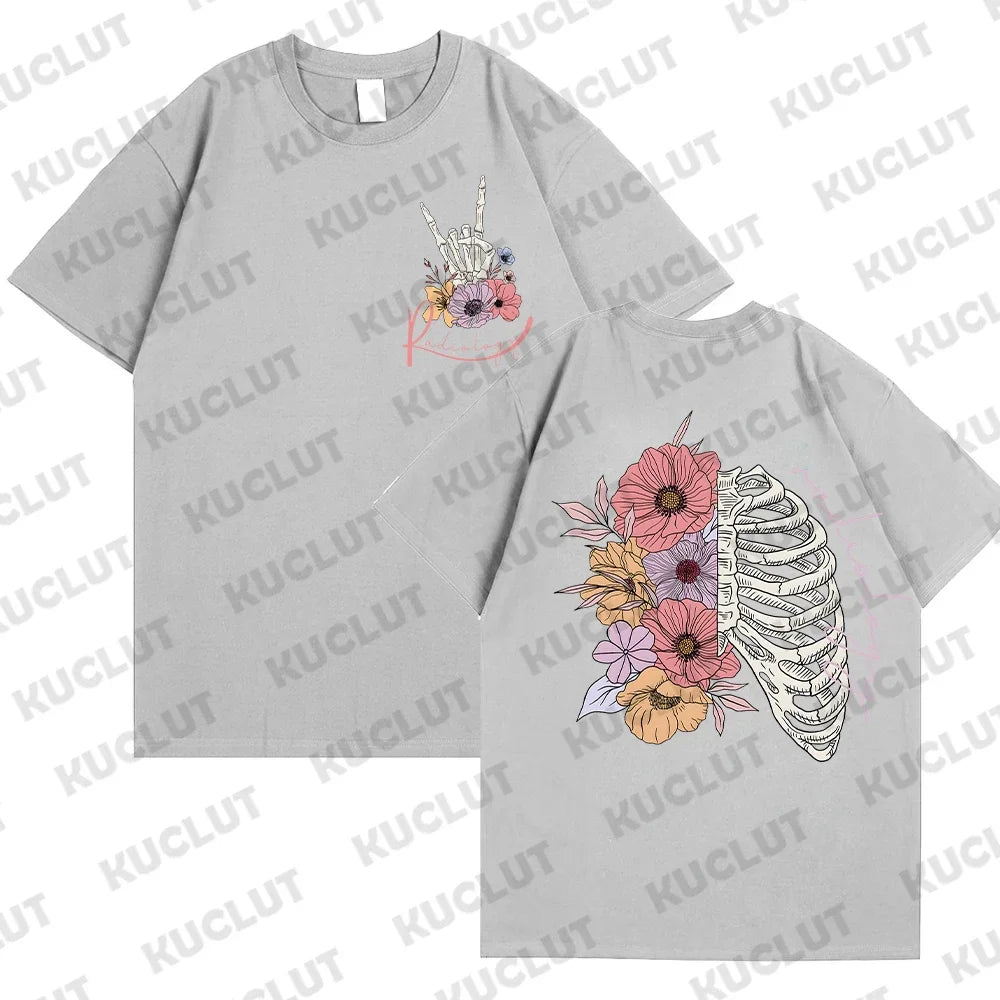 Floral Skeleton T-Shirt