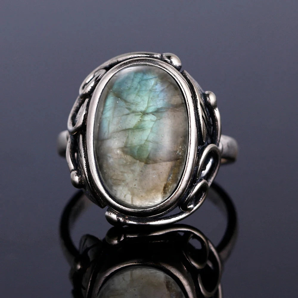 925 Sterling Silver Rings - Labradorite Collection - non-plated