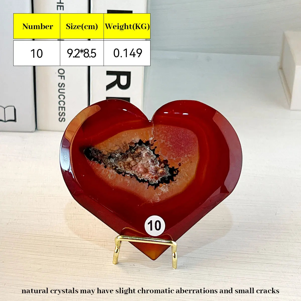 Large Carnelian Crystal Druzy Heart