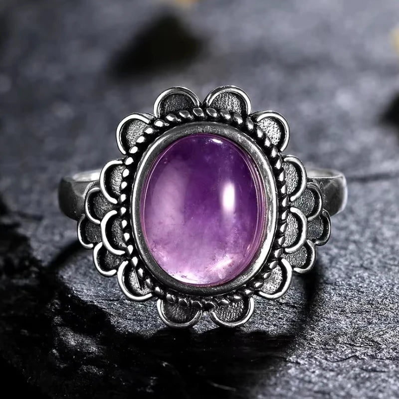 925 Sterling Silver Rings - Amethyst Collection - non-plated