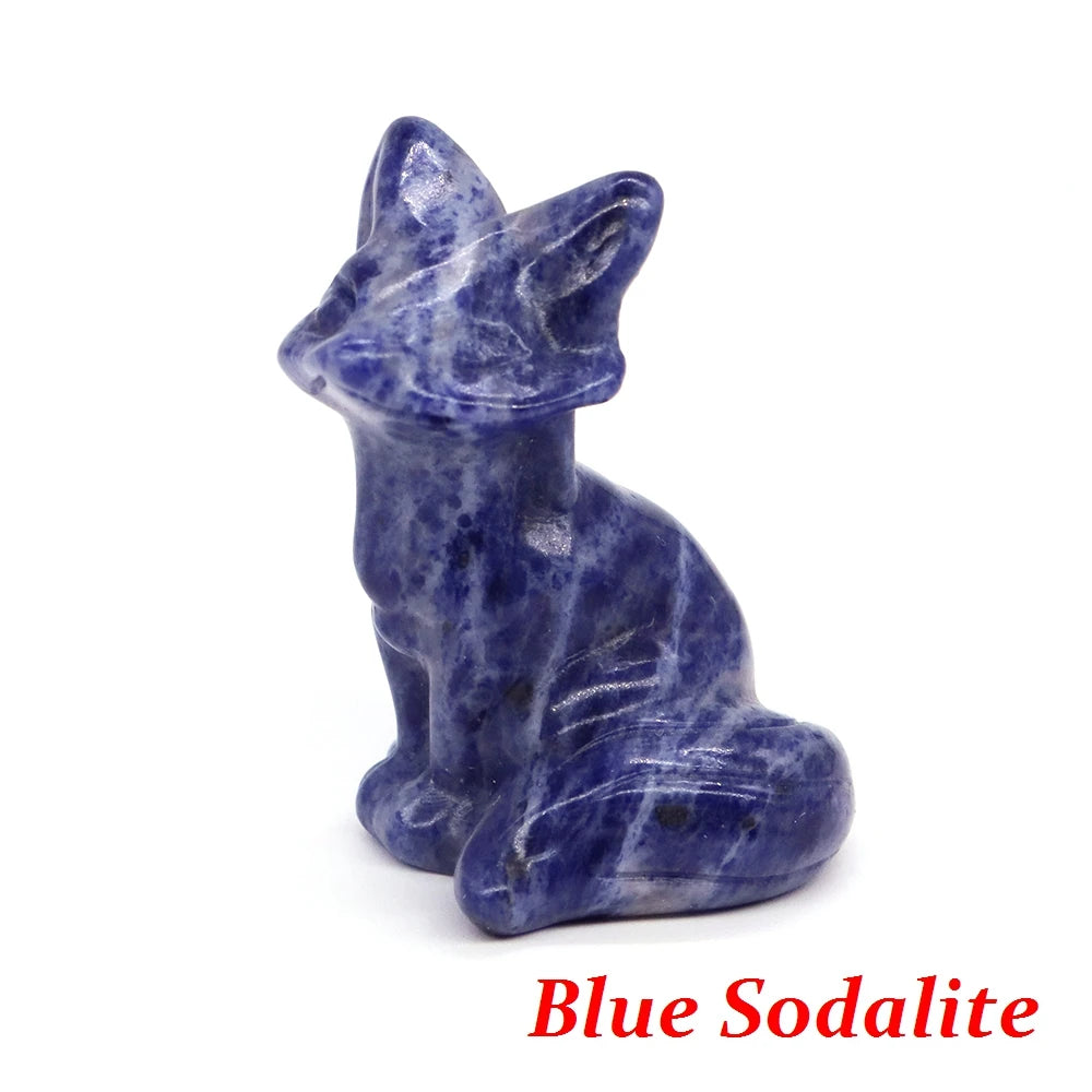 Mini Crystal Fox Carvings