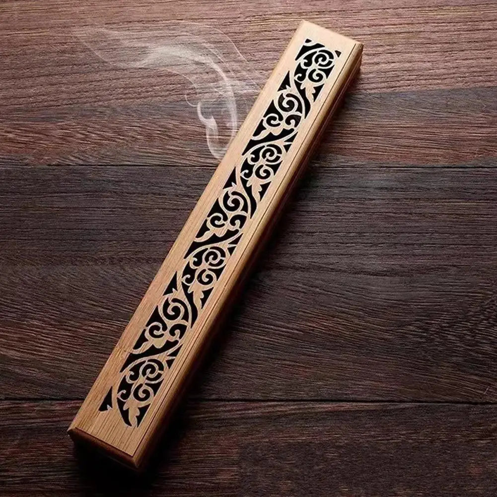 Bamboo Anti-Ash Incense Burner Box