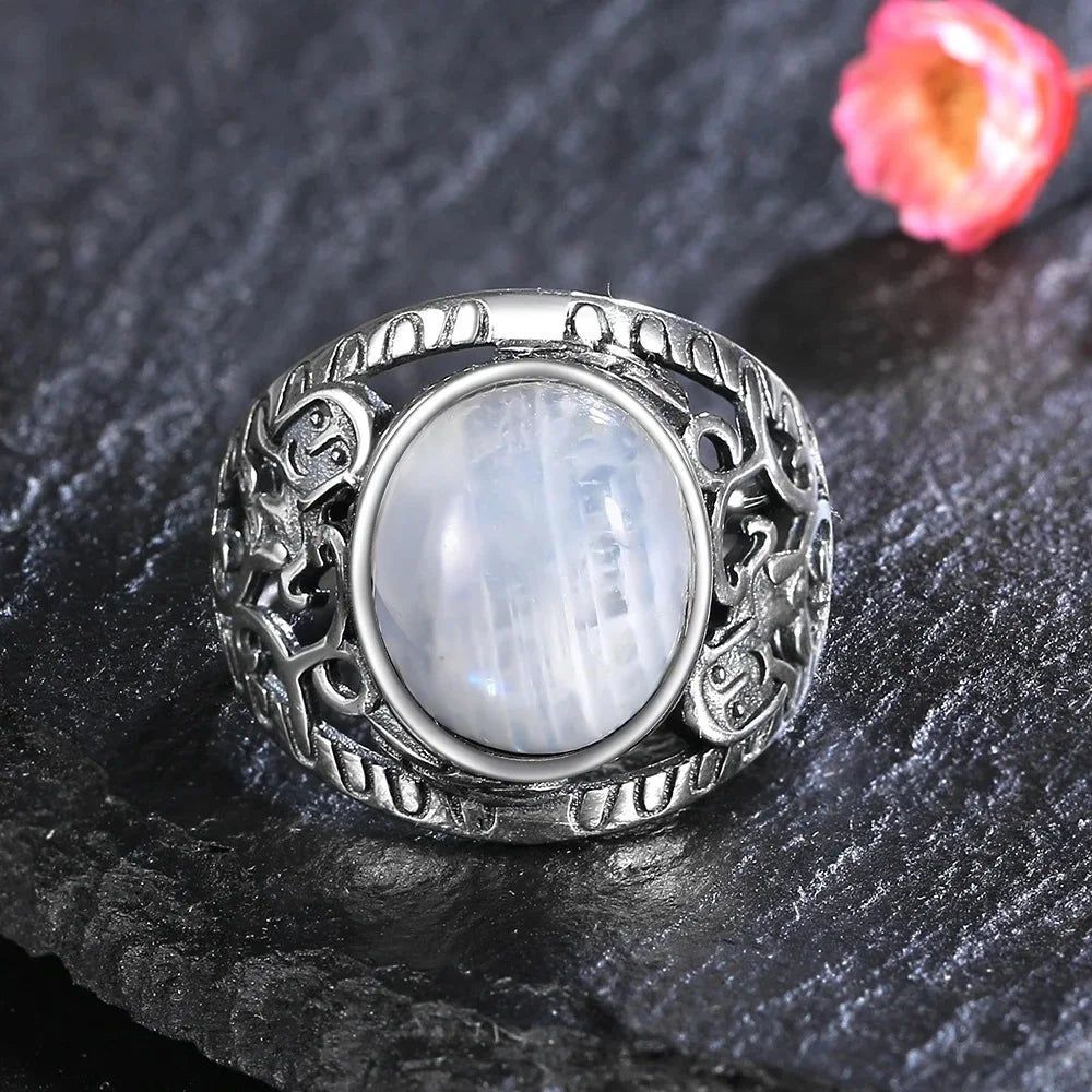 925 Sterling Silver Rings - Moonstone Collection - non-plated