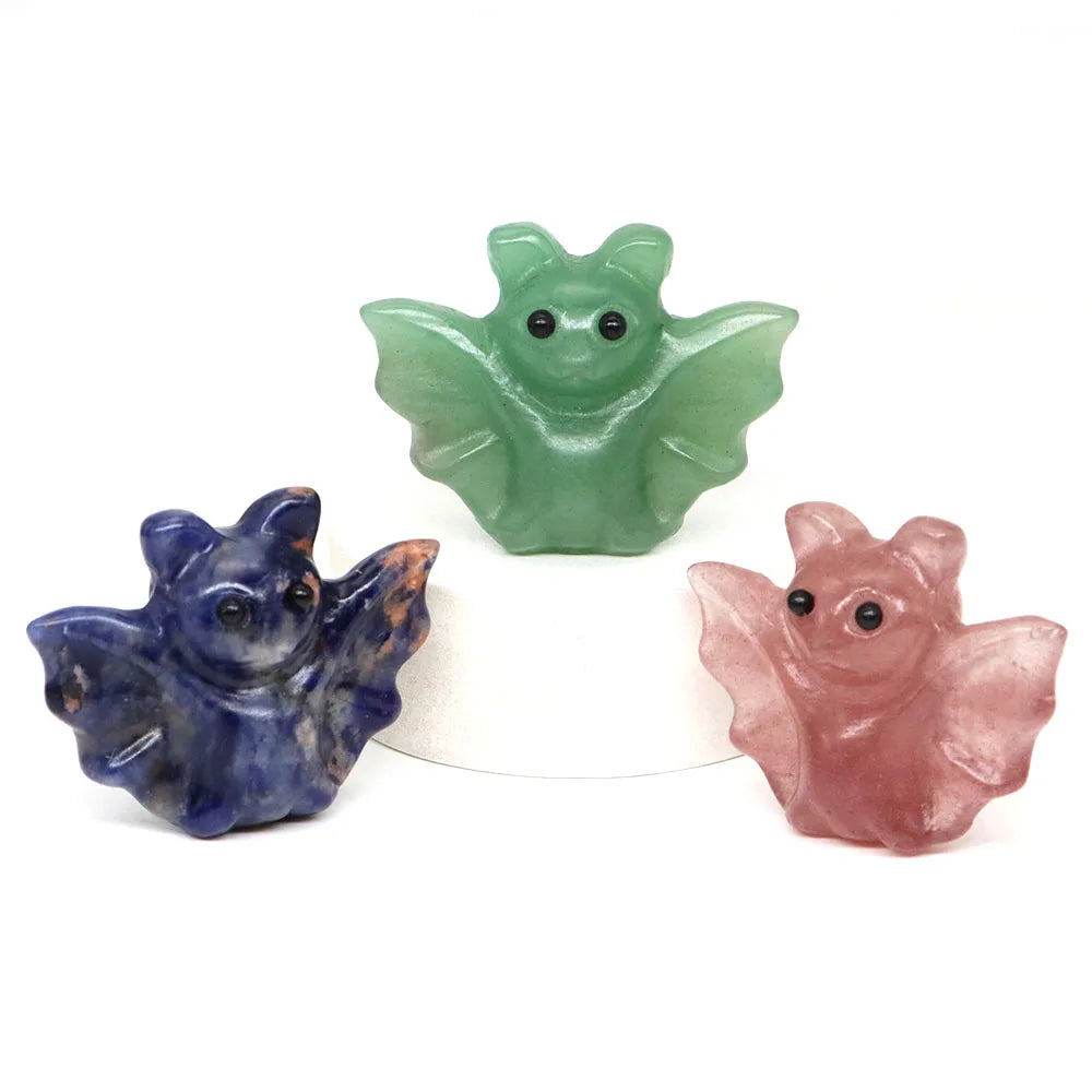 Mini Baby Bat Crystal Carvings