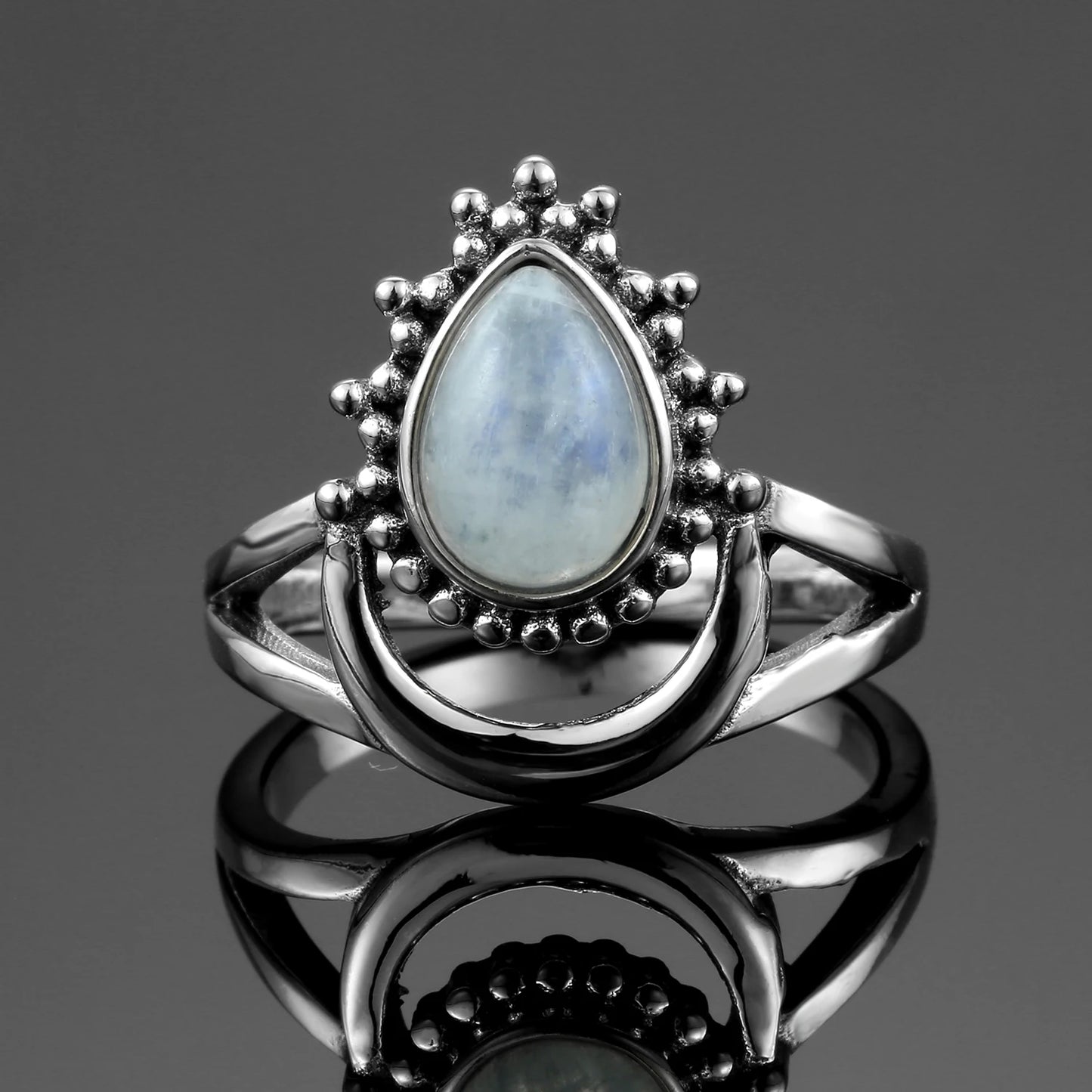 925 Sterling Silver Rings - Moonstone Collection - non-plated