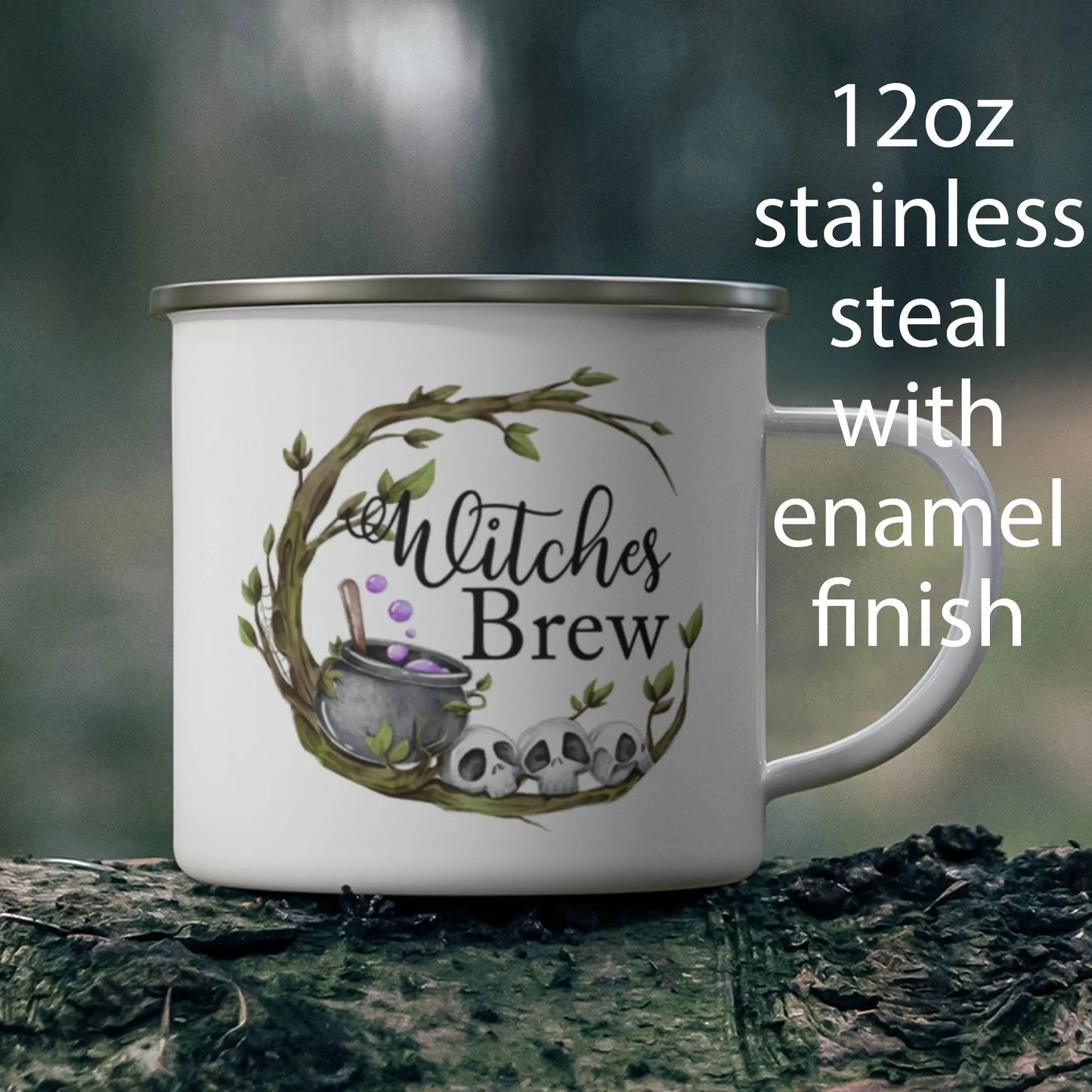 Whimsy Witches Brew Enamel Mug - 12oz