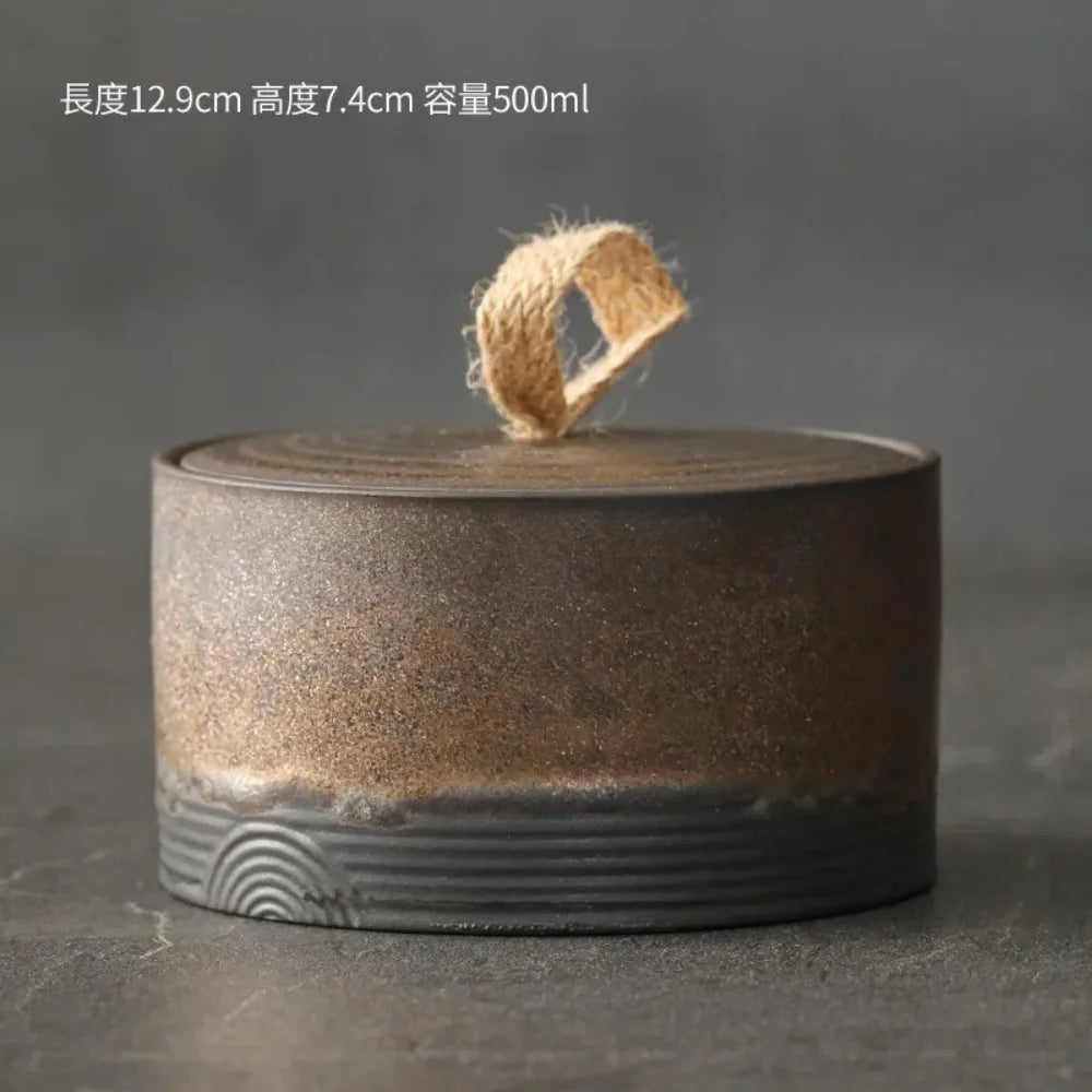 Handmade Round Ceramic Container