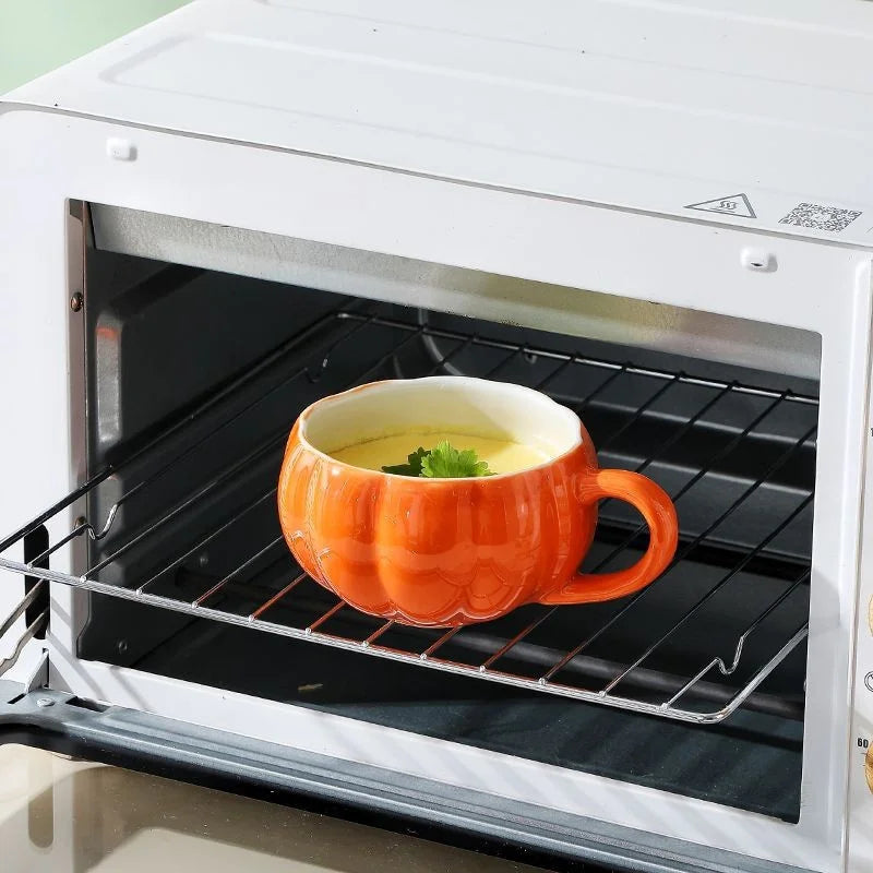 Pumpkin Bowl/Mug with Lid and Spoon