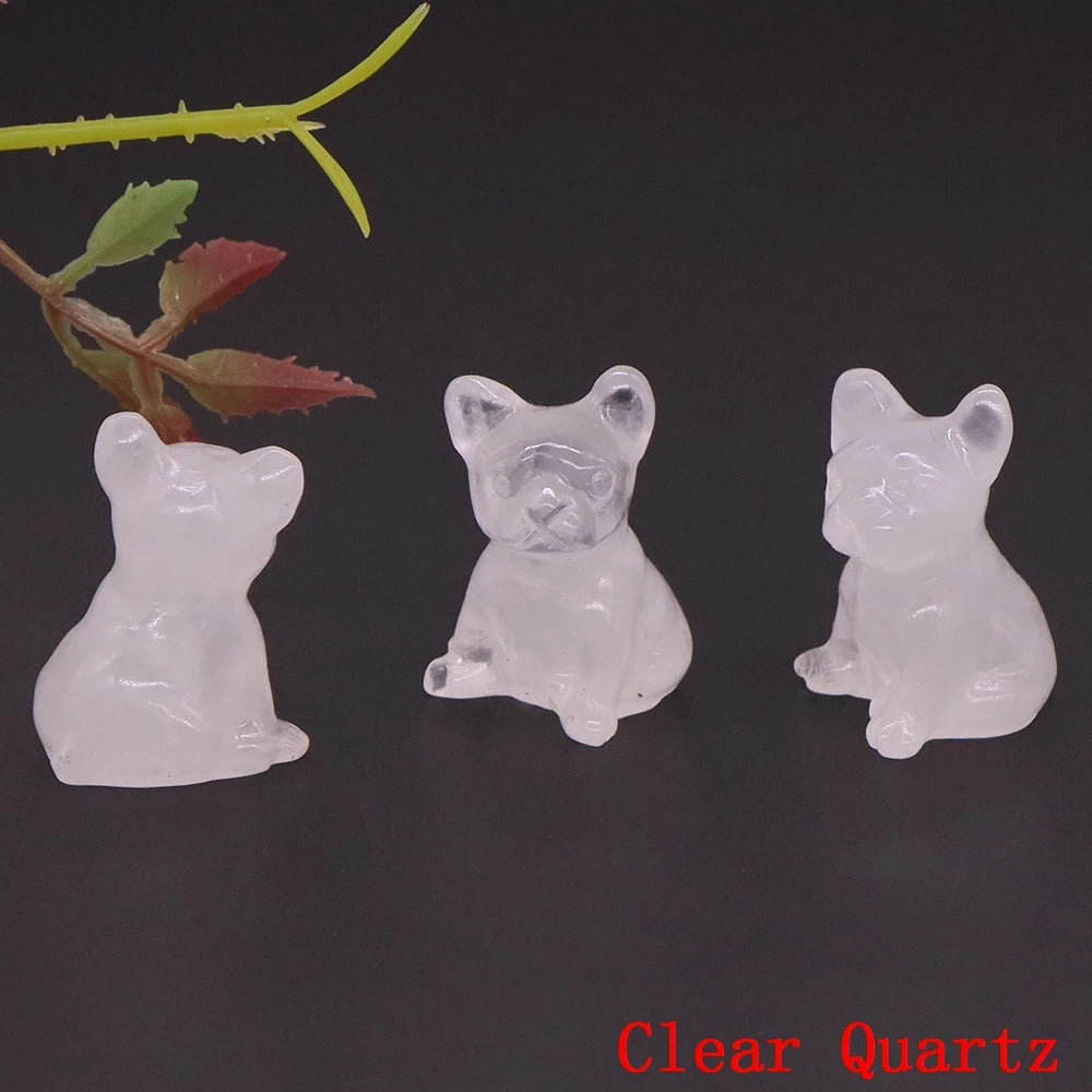 Mini French Bulldog Crystal Carvings