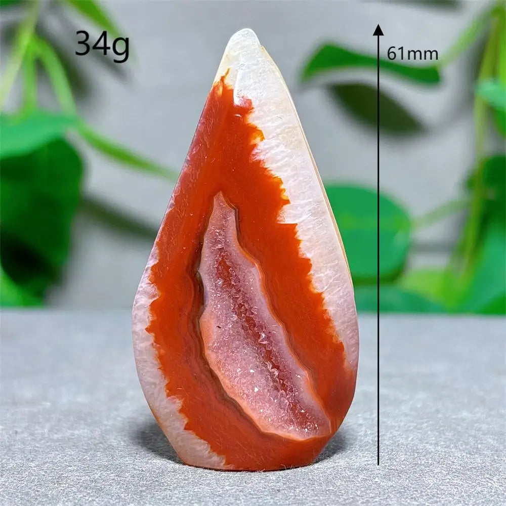 Carnelian Crystal Druzy Free Form
