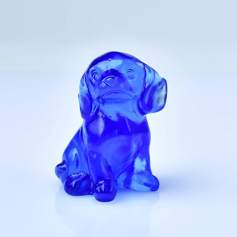 Mini Crystal Dog Carvings