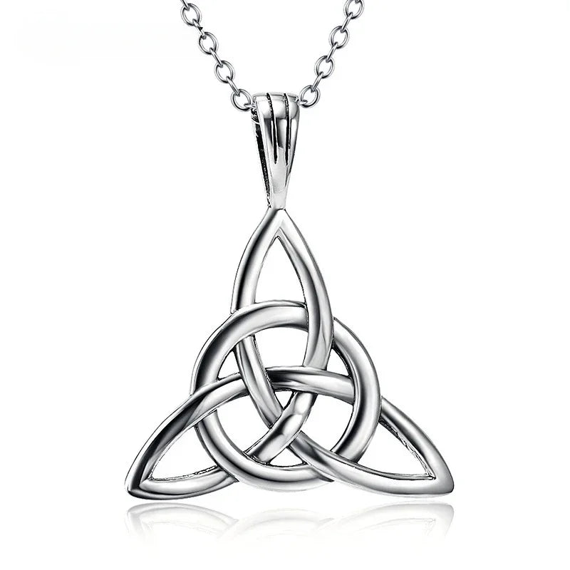 925 Sterling Silver Triquetra Celtic Knot Necklace