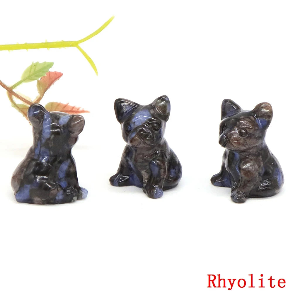 Mini French Bulldog Crystal Carvings