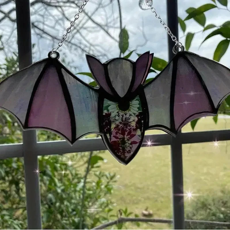 Acrylic Halloween Bat Suncatcher - 8”