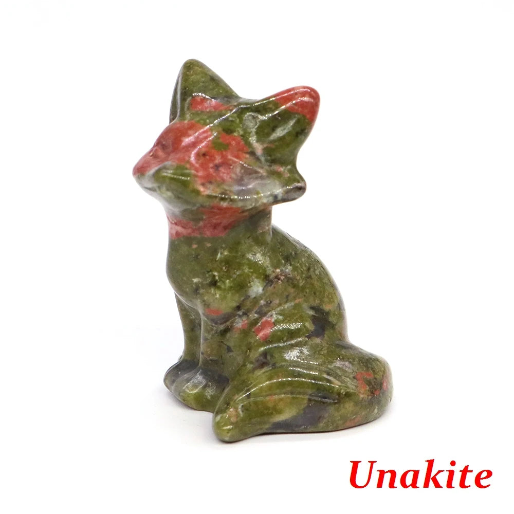 Mini Crystal Fox Carvings