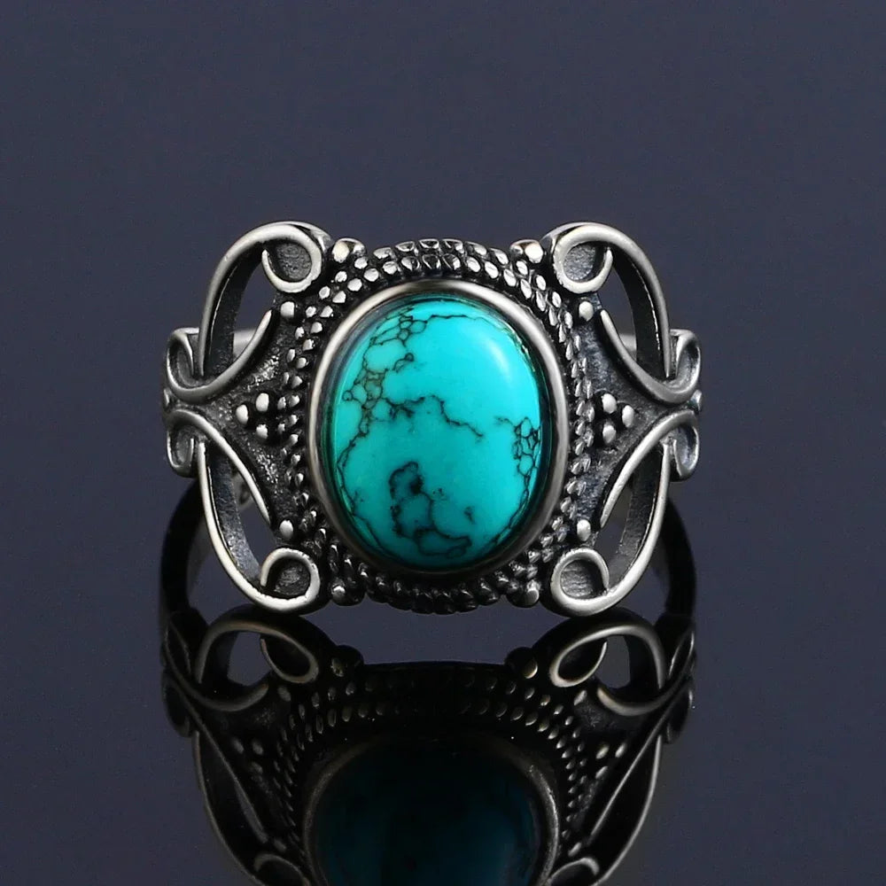 925 Sterling Silver Rings - Turquoise Collection - non-plated
