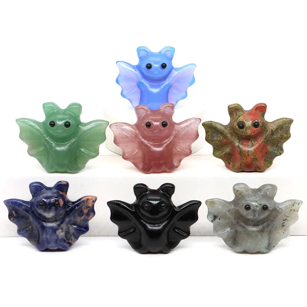 Mini Baby Bat Crystal Carvings