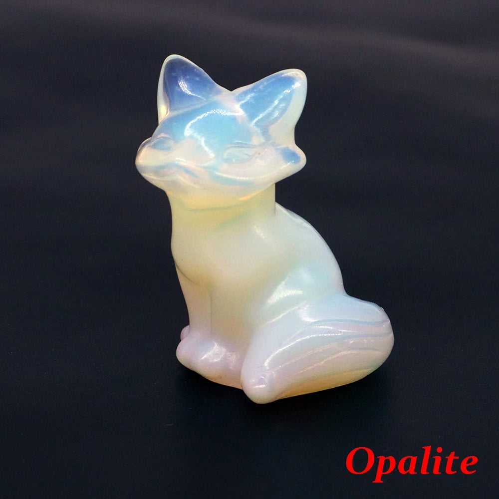 Mini Crystal Fox Carvings