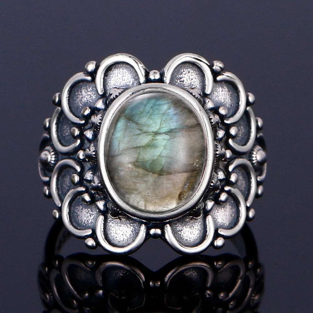 925 Sterling Silver Rings - Labradorite Collection - non-plated