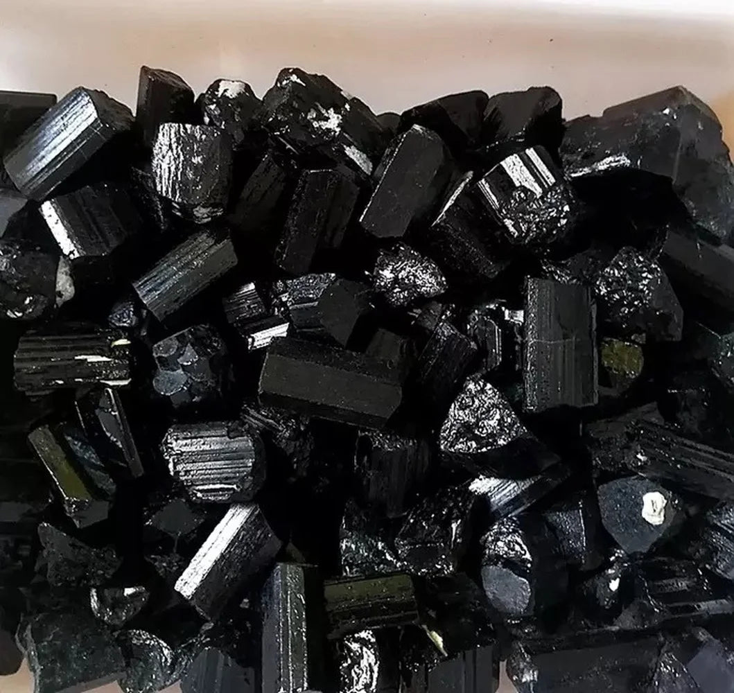 Raw Black Tourmaline Crystal Specimen